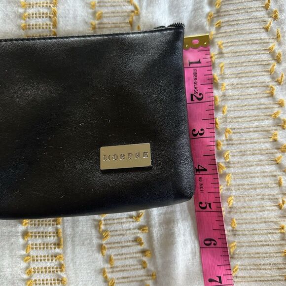 Morphe Black Zipper Makeup Brush Cosmetic Bag, 9x4.5 in - Picture 7 of 7